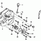 CRF450X Крышка картера левая