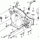 CR85R Крышка картера правая