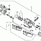 CR85R Задний суппорт тормозной