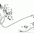 CRF70F Рулевые рычаги , переключатели и тросы