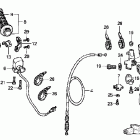 CRF230F Рулевые рычаги , переключатели и тросы