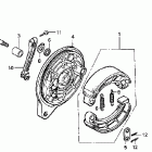 VT750CA Задний тормоз