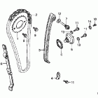 CRF150F Цепь ГРМ и натяжитель
