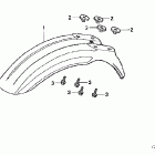 CR85R Переднее крыло