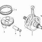 CRF250R Коленвал и поршни