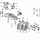 VTX1300C Крышка головки заднего цилиндра