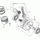 CRF230F Коленвал и поршни