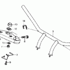 VTX1300C Руль и панель переднего номера