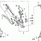 XR400R Главный тормозной цилиндр - передний