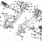CB600F Подножки