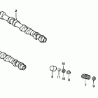 CB600F Распредвал и клапана