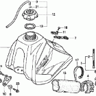 XR400R Топливный бак