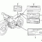 XR250R Предупредительные таблички