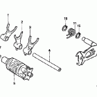XR250R Вилки и валы выбора передач
