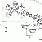 XR400R Задний суппорт тормозной