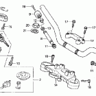 CB600F Руль и панель переднего номера