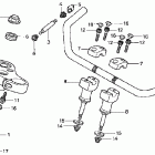 VT750CDA Руль и панель переднего номера