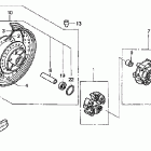 VT750CDA Заднее колесо