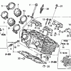 VF750C Задняя головка цилиндров