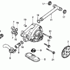 VT750CDA Масляный насос и фильтр