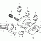VFR800A Коленвал и поршни