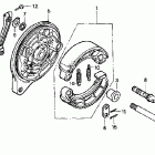 VT750CDA Задний тормоз