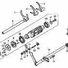GL1500CD Барабан и вилки переключения