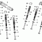 VFR800A Распредвал и клапана задний
