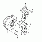 XR200R Крышка картера левая