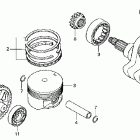 XR650R Коленвал и поршни