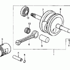 XR50R Коленвал и поршни