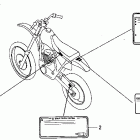XR100R Лейбл предостережения