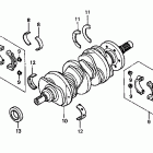 GL1500C Коленвал и поршни