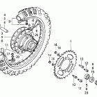 XR100R Заднее колесо