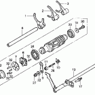 GL1500C Барабан и вилки переключения