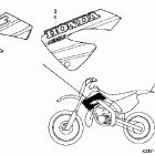 CR125R Наклейки