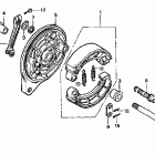 VT750CD Задний тормоз
