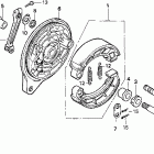 VT600CD Задний тормоз