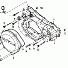 CR250R Крышка картера правая