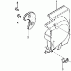 CMX250C Левая задняя крышка картера