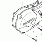 XR100R Крышка картера левая