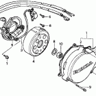 CR80R Крышка картера левая