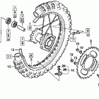 CR80R Заднее колесо