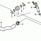 VT750CD Патрубки охлаждения