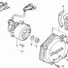 CR125R Крышка картера левая