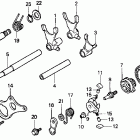 CR80R Вилка переключения передач