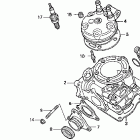 CR125R Цилиндр и головка цилиндра