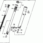 VT1100C2 Передняя вилка