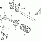 CR125R Вилка переключения передач