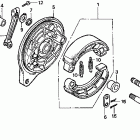 VT750CD Задний тормоз